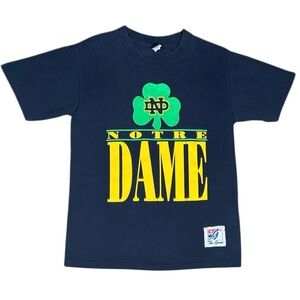 Vintage 90s Notre Dame Fighting Irish The Game Big Logo Collegiate T Shirt